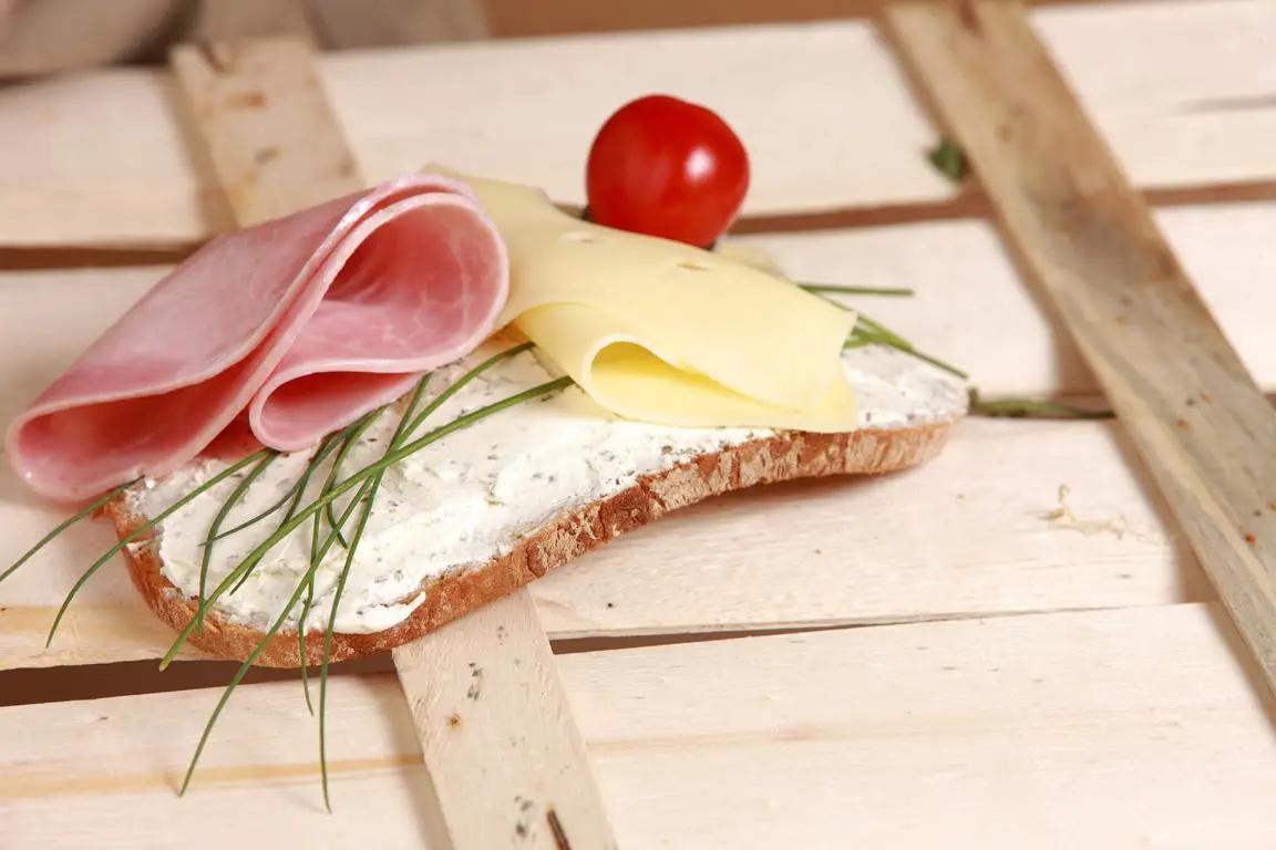 dünner Schinken Dünner Käse und Wurst