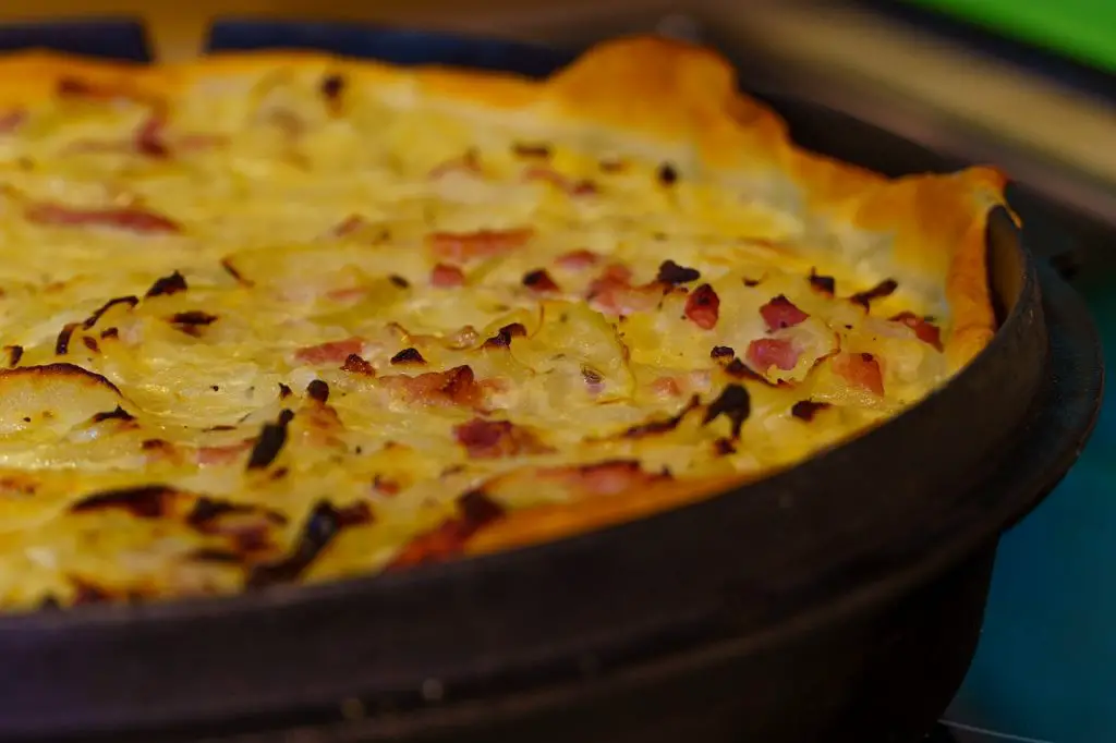 Zwiebelkuchen Essen Kochen Rezept Backen